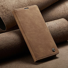 Custodia Portafoglio In Pelle Cover con Supporto C02S per Xiaomi Redmi Note 11S 4G Marrone Chiaro