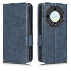 Custodia Portafoglio In Pelle Cover con Supporto C02X per Huawei Honor X9a 5G Blu