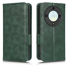 Custodia Portafoglio In Pelle Cover con Supporto C02X per Huawei Honor X9a 5G Verde