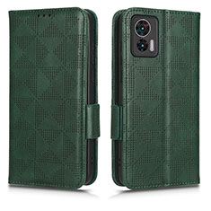 Custodia Portafoglio In Pelle Cover con Supporto C02X per Motorola Moto Edge 30 Neo 5G Verde