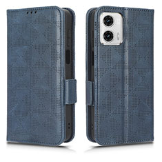 Custodia Portafoglio In Pelle Cover con Supporto C02X per Motorola Moto G73 5G Blu