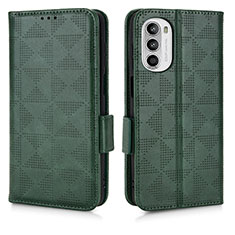 Custodia Portafoglio In Pelle Cover con Supporto C02X per Motorola Moto G82 5G Verde