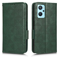 Custodia Portafoglio In Pelle Cover con Supporto C02X per Oppo A96 4G Verde