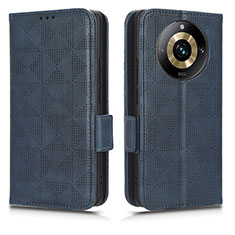 Custodia Portafoglio In Pelle Cover con Supporto C02X per Realme 11 Pro 5G Blu
