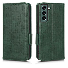 Custodia Portafoglio In Pelle Cover con Supporto C02X per Samsung Galaxy S25 5G Verde