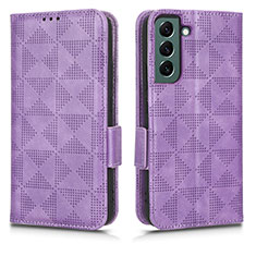 Custodia Portafoglio In Pelle Cover con Supporto C02X per Samsung Galaxy S25 5G Viola