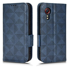Custodia Portafoglio In Pelle Cover con Supporto C02X per Samsung Galaxy XCover 5 SM-G525F Blu