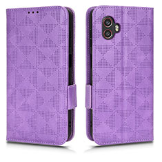 Custodia Portafoglio In Pelle Cover con Supporto C02X per Samsung Galaxy XCover 6 Pro 5G Viola