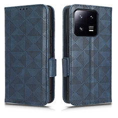 Custodia Portafoglio In Pelle Cover con Supporto C02X per Xiaomi Mi 13 5G Blu