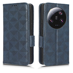 Custodia Portafoglio In Pelle Cover con Supporto C02X per Xiaomi Mi 13 Ultra 5G Blu