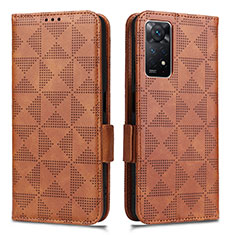 Custodia Portafoglio In Pelle Cover con Supporto C02X per Xiaomi Redmi Note 11 Pro 4G Marrone