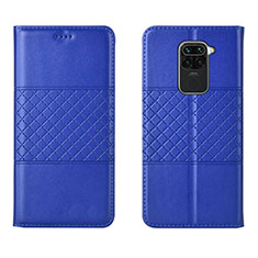 Custodia Portafoglio In Pelle Cover con Supporto C03 per Xiaomi Redmi Note 9 Blu