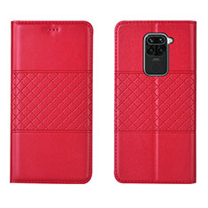 Custodia Portafoglio In Pelle Cover con Supporto C03 per Xiaomi Redmi Note 9 Rosso