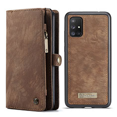 Custodia Portafoglio In Pelle Cover con Supporto C03S per Samsung Galaxy A51 4G Marrone