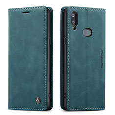 Custodia Portafoglio In Pelle Cover con Supporto C03S per Samsung Galaxy M01s Blu