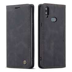 Custodia Portafoglio In Pelle Cover con Supporto C03S per Samsung Galaxy M01s Nero