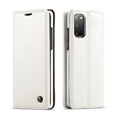 Custodia Portafoglio In Pelle Cover con Supporto C03S per Samsung Galaxy S20 5G Bianco