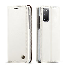 Custodia Portafoglio In Pelle Cover con Supporto C03S per Samsung Galaxy S20 Bianco