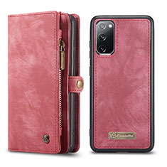 Custodia Portafoglio In Pelle Cover con Supporto C03S per Samsung Galaxy S20 Lite 5G Rosso