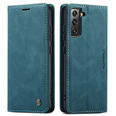 Custodia Portafoglio In Pelle Cover con Supporto C03S per Samsung Galaxy S21 FE 5G Blu