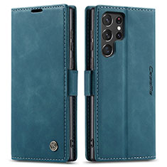Custodia Portafoglio In Pelle Cover con Supporto C03S per Samsung Galaxy S21 Ultra 5G Blu