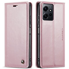 Custodia Portafoglio In Pelle Cover con Supporto C03S per Xiaomi Redmi Note 12 4G Rosa