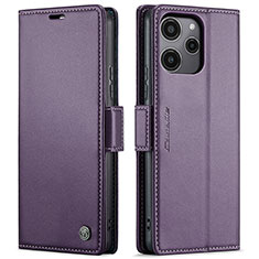 Custodia Portafoglio In Pelle Cover con Supporto C03S per Xiaomi Redmi Note 12R 5G Viola