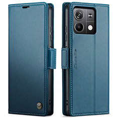 Custodia Portafoglio In Pelle Cover con Supporto C03S per Xiaomi Redmi Note 13 5G Blu