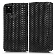 Custodia Portafoglio In Pelle Cover con Supporto C03X per Google Pixel 4a 5G Nero