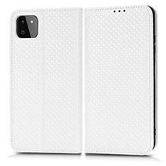 Custodia Portafoglio In Pelle Cover con Supporto C03X per Samsung Galaxy A22 5G Bianco