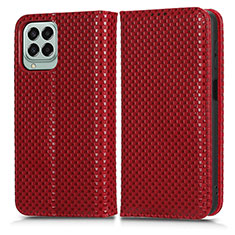 Custodia Portafoglio In Pelle Cover con Supporto C03X per Samsung Galaxy M33 5G Rosso