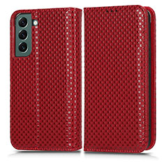 Custodia Portafoglio In Pelle Cover con Supporto C03X per Samsung Galaxy S23 Plus 5G Rosso