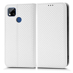 Custodia Portafoglio In Pelle Cover con Supporto C03X per Xiaomi Redmi 9C NFC Bianco