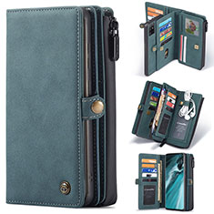 Custodia Portafoglio In Pelle Cover con Supporto C04S per Samsung Galaxy A71 4G A715 Blu