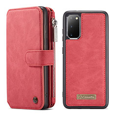 Custodia Portafoglio In Pelle Cover con Supporto C04S per Samsung Galaxy S20 5G Rosso