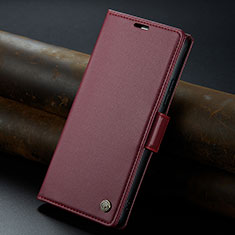 Custodia Portafoglio In Pelle Cover con Supporto C04S per Xiaomi Redmi 12 5G Rosso
