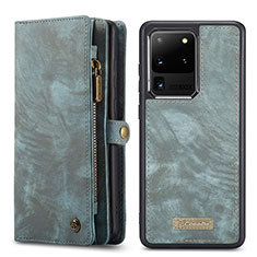 Custodia Portafoglio In Pelle Cover con Supporto C05S per Samsung Galaxy S20 Ultra 5G Blu