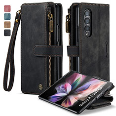 Custodia Portafoglio In Pelle Cover con Supporto C05S per Samsung Galaxy Z Fold4 5G Nero