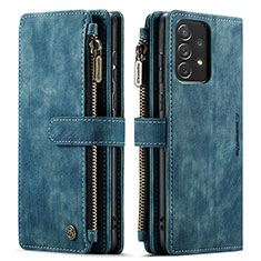 Custodia Portafoglio In Pelle Cover con Supporto C06S per Samsung Galaxy A72 4G Blu