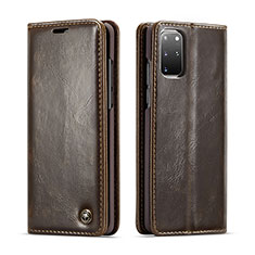 Custodia Portafoglio In Pelle Cover con Supporto C06S per Samsung Galaxy S20 Plus 5G Marrone