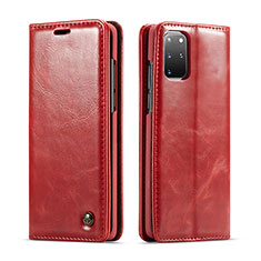 Custodia Portafoglio In Pelle Cover con Supporto C06S per Samsung Galaxy S20 Plus 5G Rosso