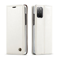 Custodia Portafoglio In Pelle Cover con Supporto C06S per Samsung Galaxy S20 Plus Bianco