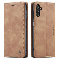 Custodia Portafoglio In Pelle Cover con Supporto C10S per Samsung Galaxy A04s Marrone Chiaro