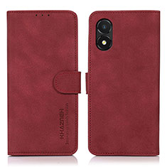Custodia Portafoglio In Pelle Cover con Supporto D01Y per Huawei Honor X5 Rosso