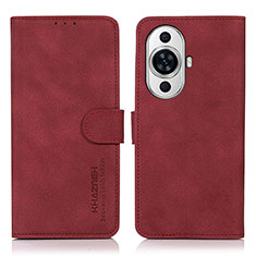 Custodia Portafoglio In Pelle Cover con Supporto D01Y per Huawei Nova 11 Pro Rosso