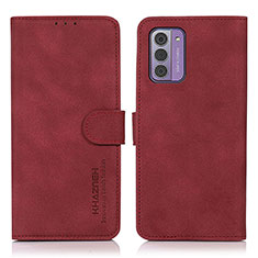 Custodia Portafoglio In Pelle Cover con Supporto D01Y per Nokia G310 5G Rosso