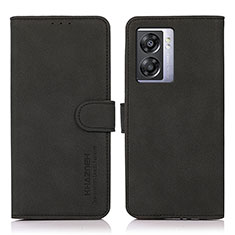 Custodia Portafoglio In Pelle Cover con Supporto D01Y per Oppo A57 5G Nero