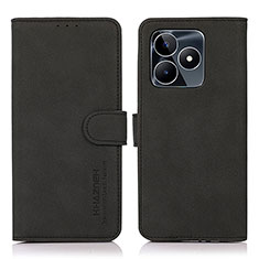 Custodia Portafoglio In Pelle Cover con Supporto D01Y per Realme C51 Nero