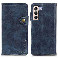 Custodia Portafoglio In Pelle Cover con Supporto D01Y per Samsung Galaxy S21 FE 5G Blu