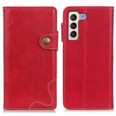 Custodia Portafoglio In Pelle Cover con Supporto D01Y per Samsung Galaxy S21 Plus 5G Rosso
